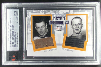 2007-08 In The Game Ultimate Memorabilia 8th Edition Eddie Shore / Tiny Thompson trading card