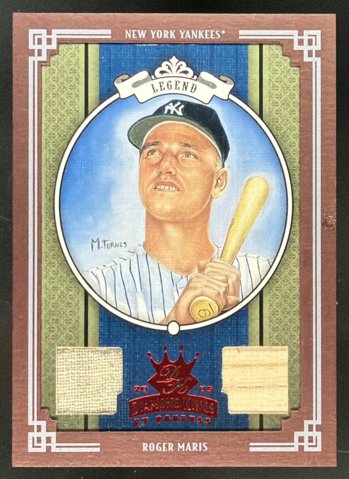 2005 Donruss Diamond Kings Framed Red Roger Maris trading card