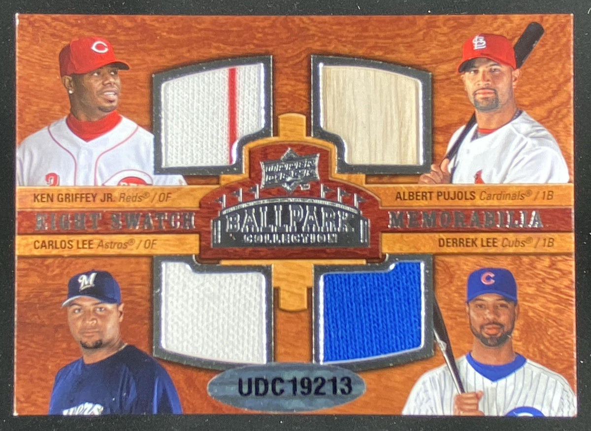 2008 Upper Deck Ballpark Collection Ken Griffey Jr. / Albert Pujols / Carlos Lee / Derrek Lee / Prince Fielder / Chris Duncan / Lance Berkman / Alfonso Soriano trading card