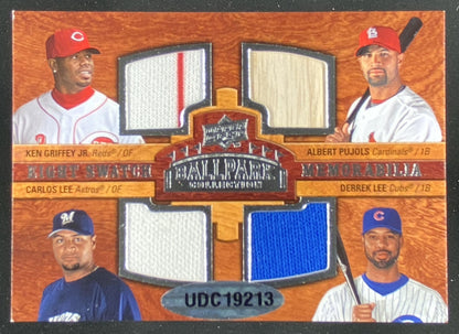 2008 Upper Deck Ballpark Collection Ken Griffey Jr. / Albert Pujols / Carlos Lee / Derrek Lee / Prince Fielder / Chris Duncan / Lance Berkman / Alfonso Soriano trading card
