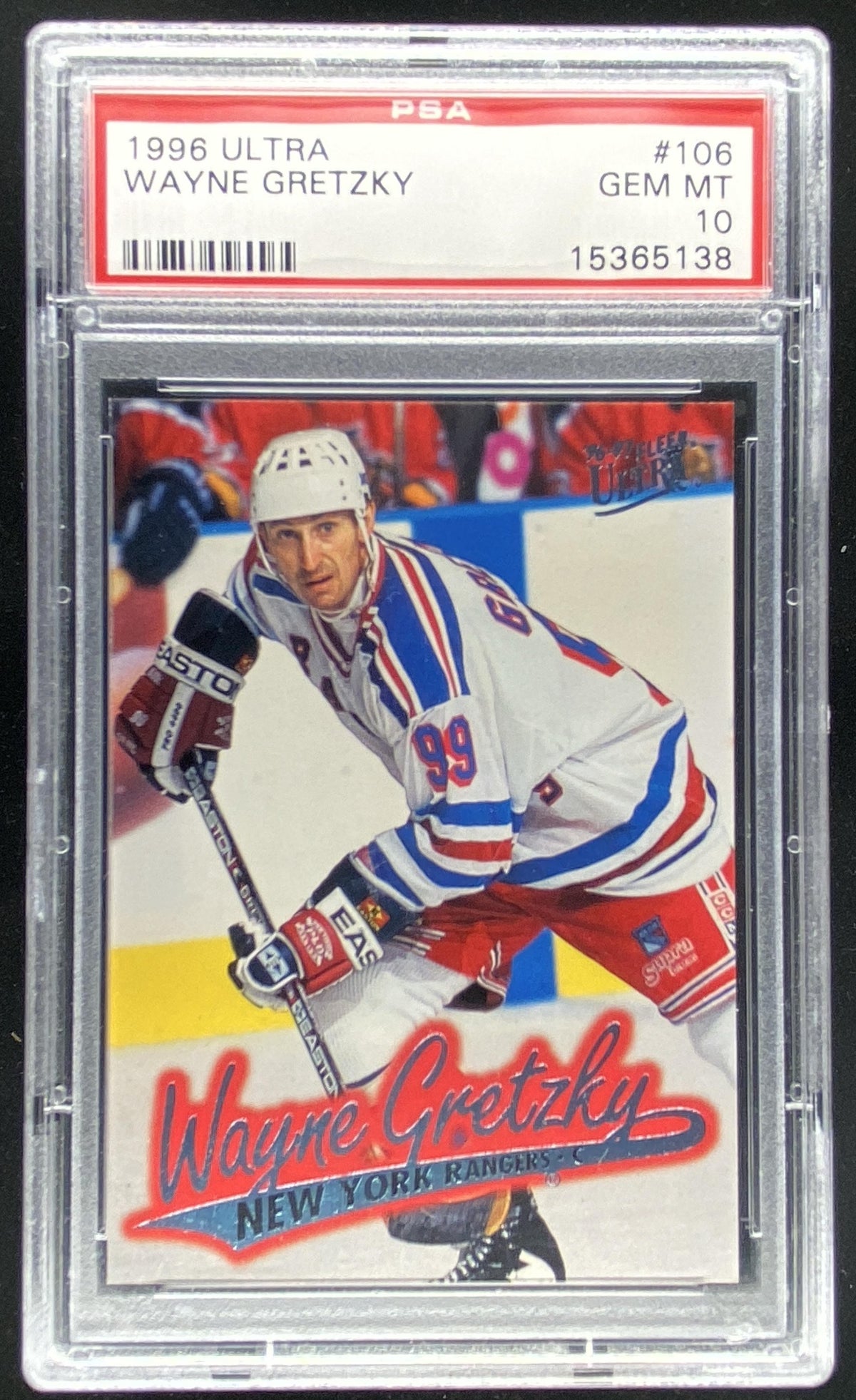 1996 Fleer Ultra Wayne Gretzky #106 graded PSA 10 trading card