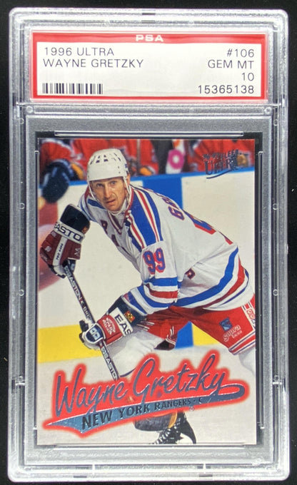 1996 Fleer Ultra Wayne Gretzky #106 graded PSA 10 trading card