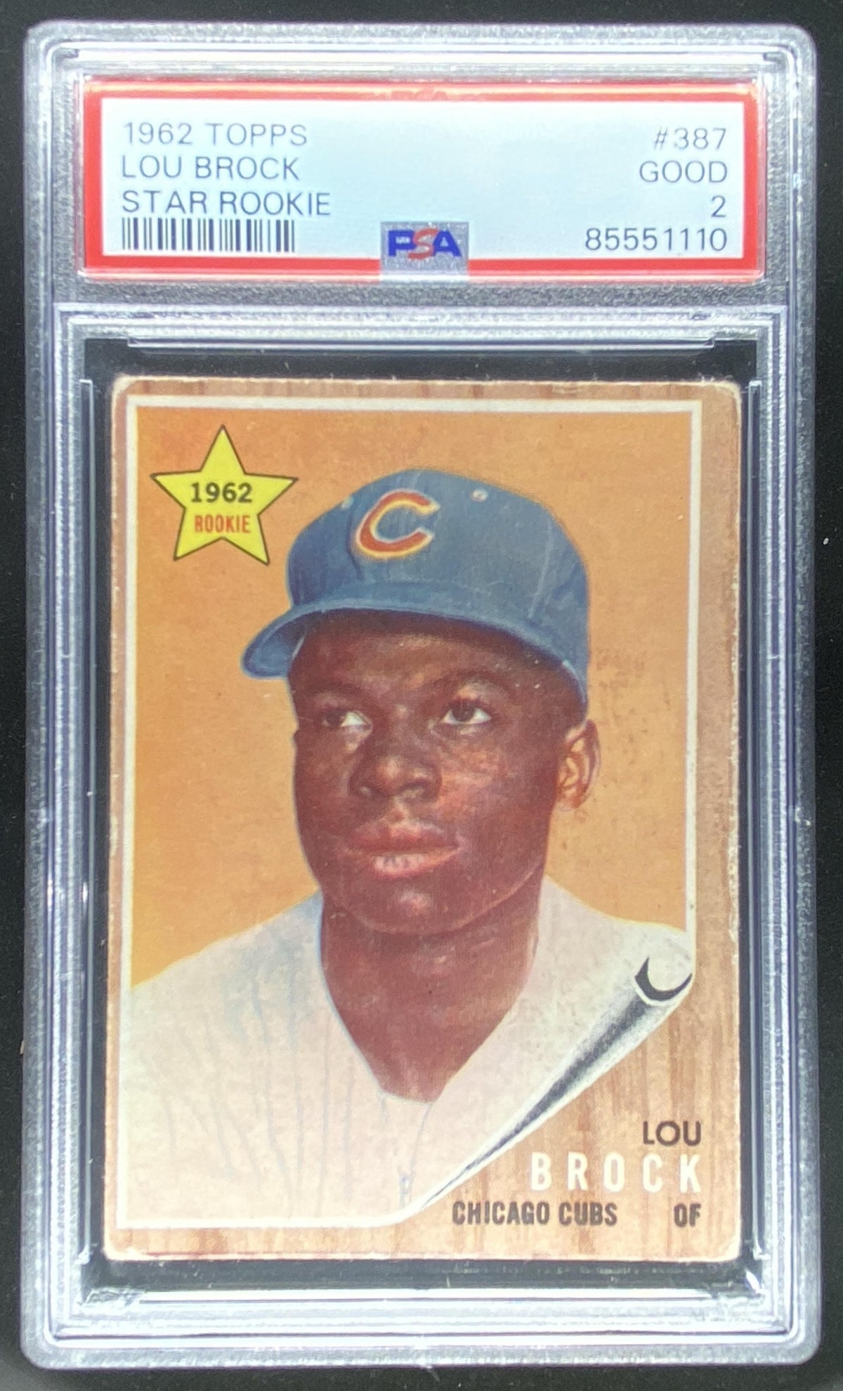 1962 Topps Lou Brock #387 graded PSA 2 trading card