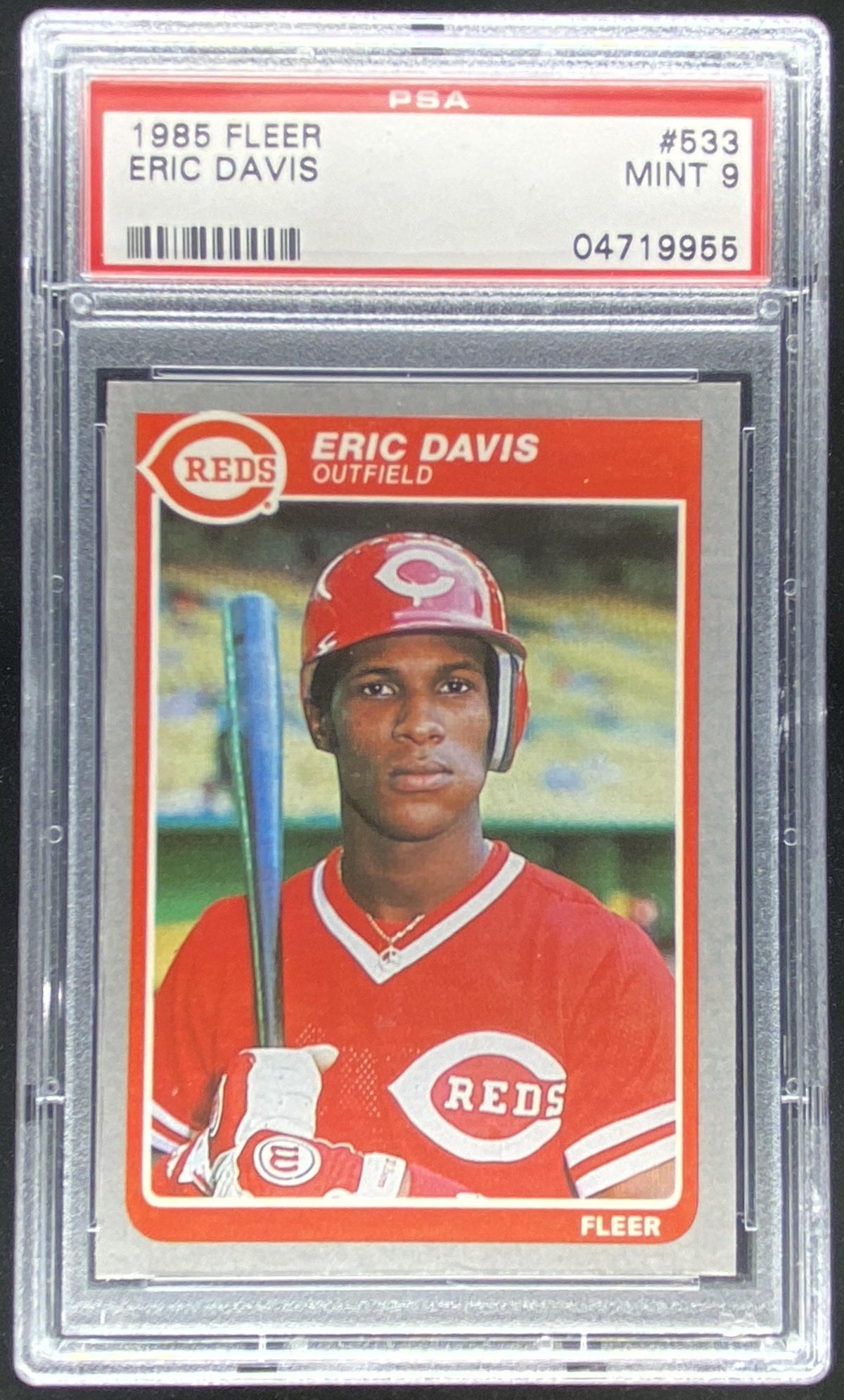 1985 Fleer Eric Davis #533 graded PSA 9 trading card
