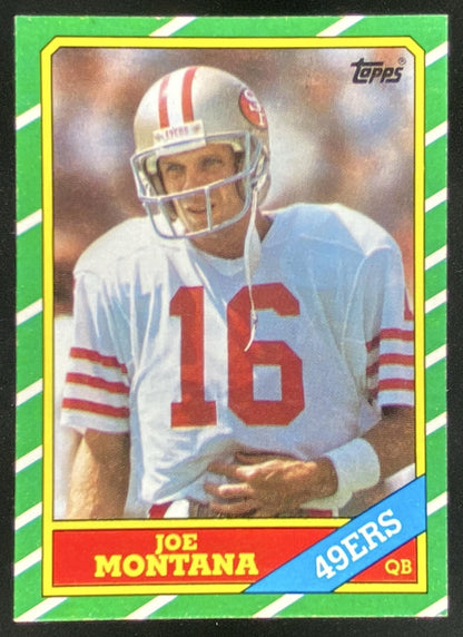 1986 Topps Joe Montana #156 trading card