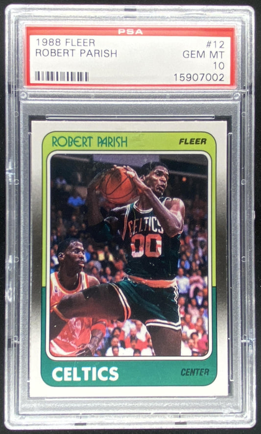 1988 Fleer Robert Parish #12 graded PSA 10 trading card