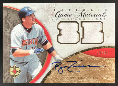 2006 Upper Deck Ultimate Collection Ryan Zimmerman trading card