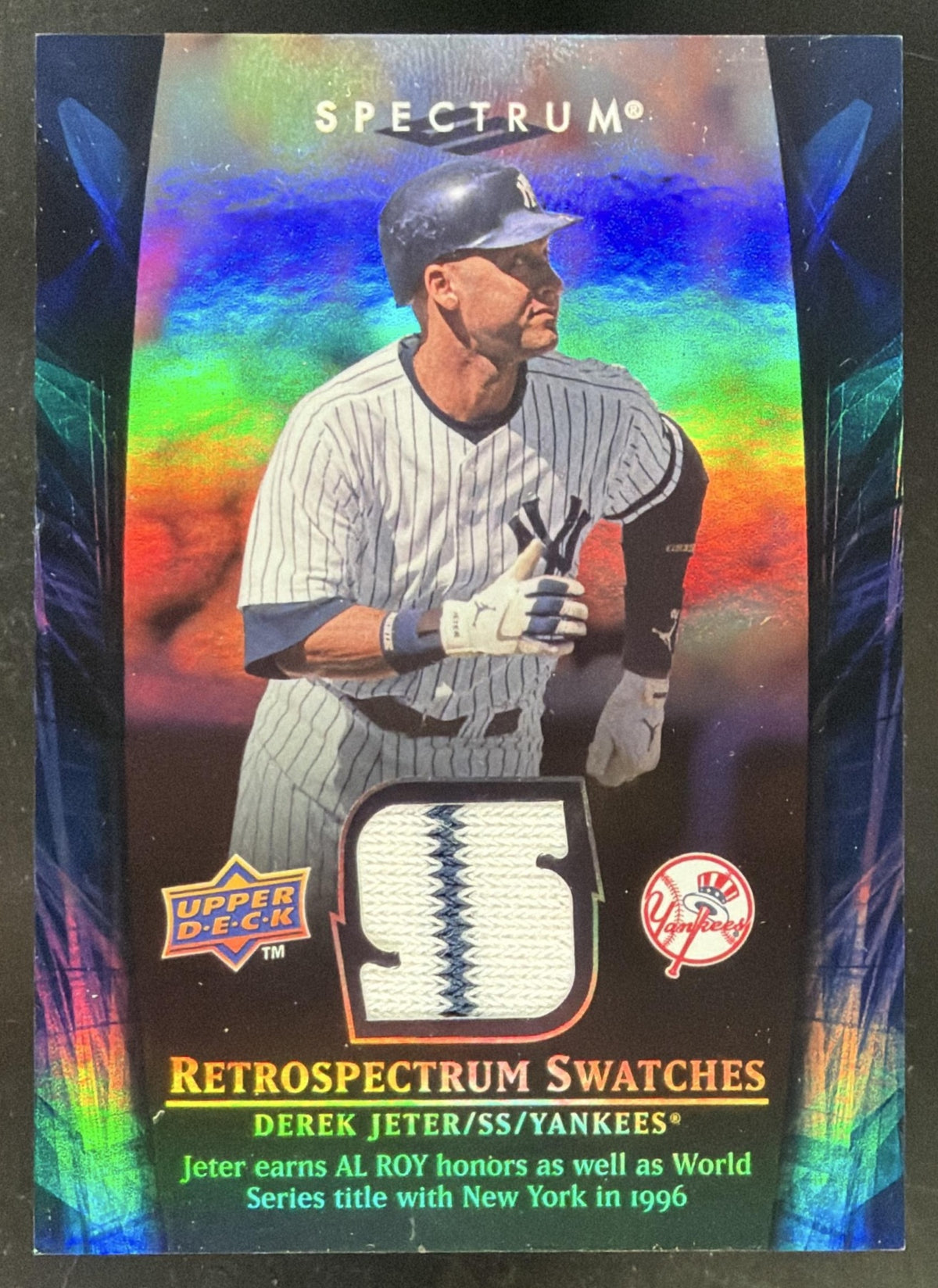 2008 Upper Deck Spectrum Retrospectrum Swatches Derek Jeter trading card