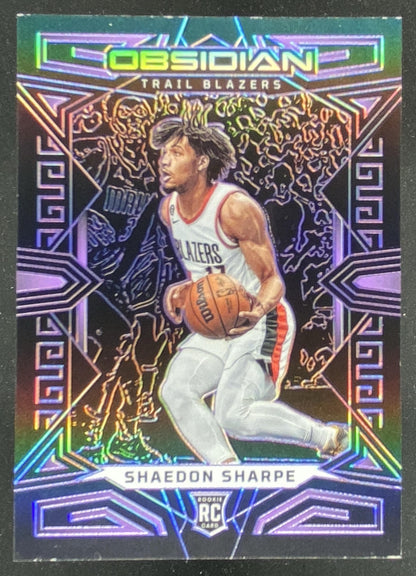2022 Panini Obsidian Shaedon Sharpe trading card