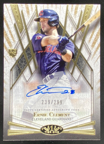 2022 Topps Tier One Ernie Clement #BOA-ECL trading card