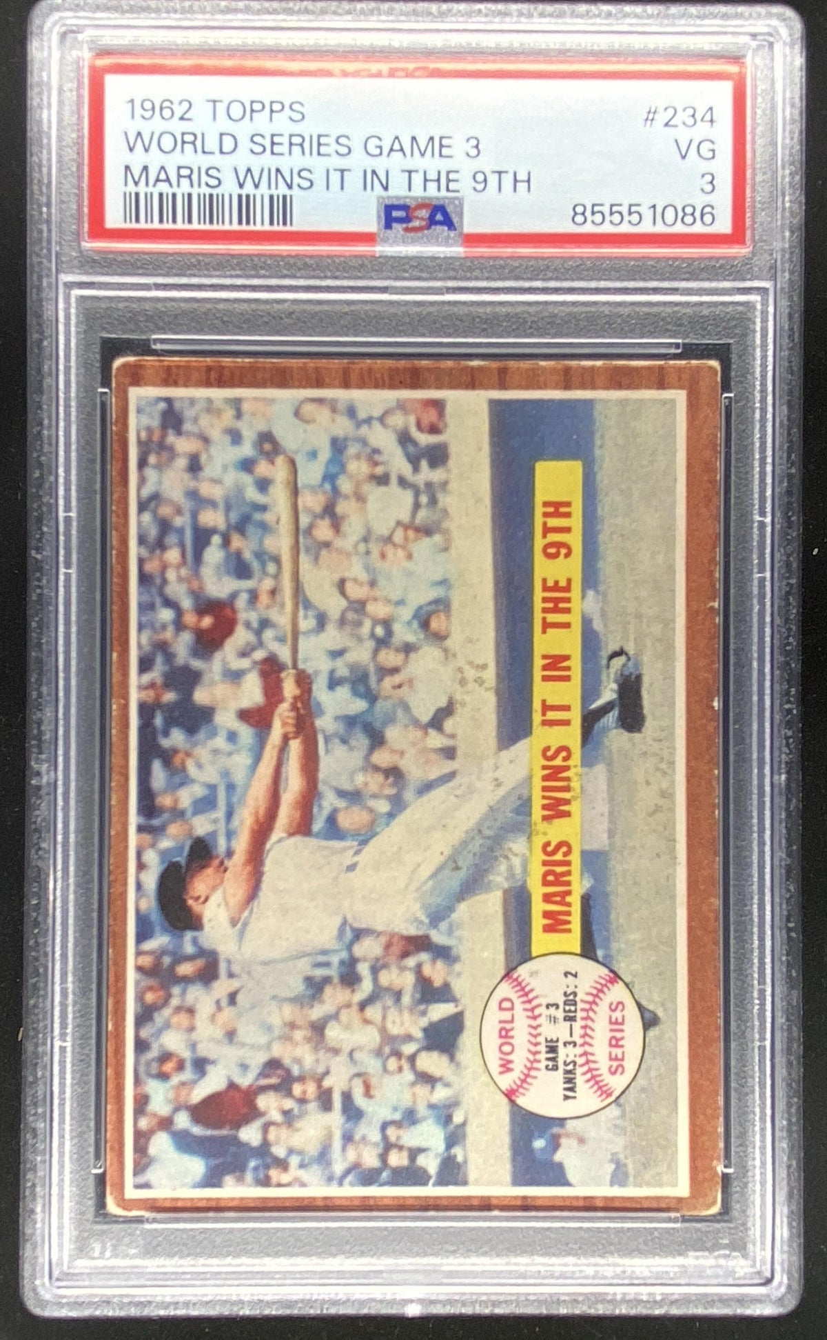 1962 Topps Roger Maris graded PSA 3 trading card