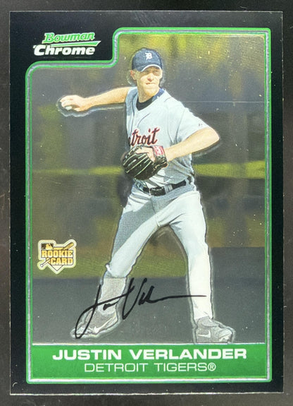 2006 Bowman Chrome Justin Verlander trading card