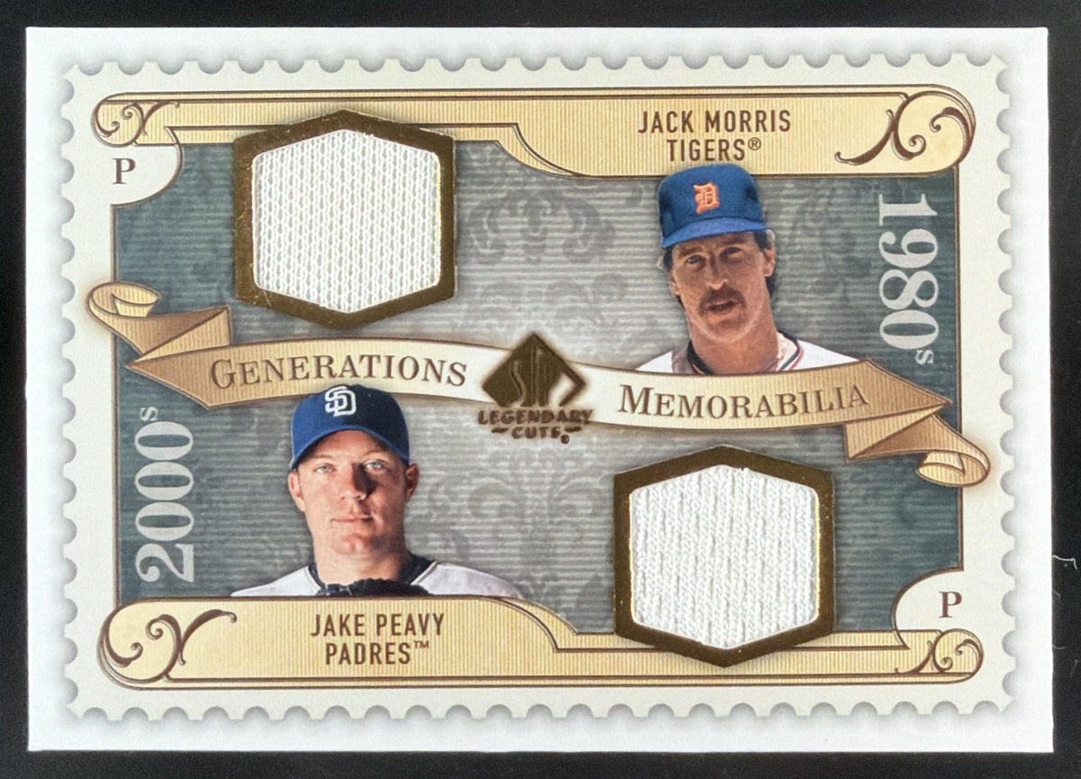 2009 SP Legendary Cuts Generations Jack Morris / Jake Peavy trading card