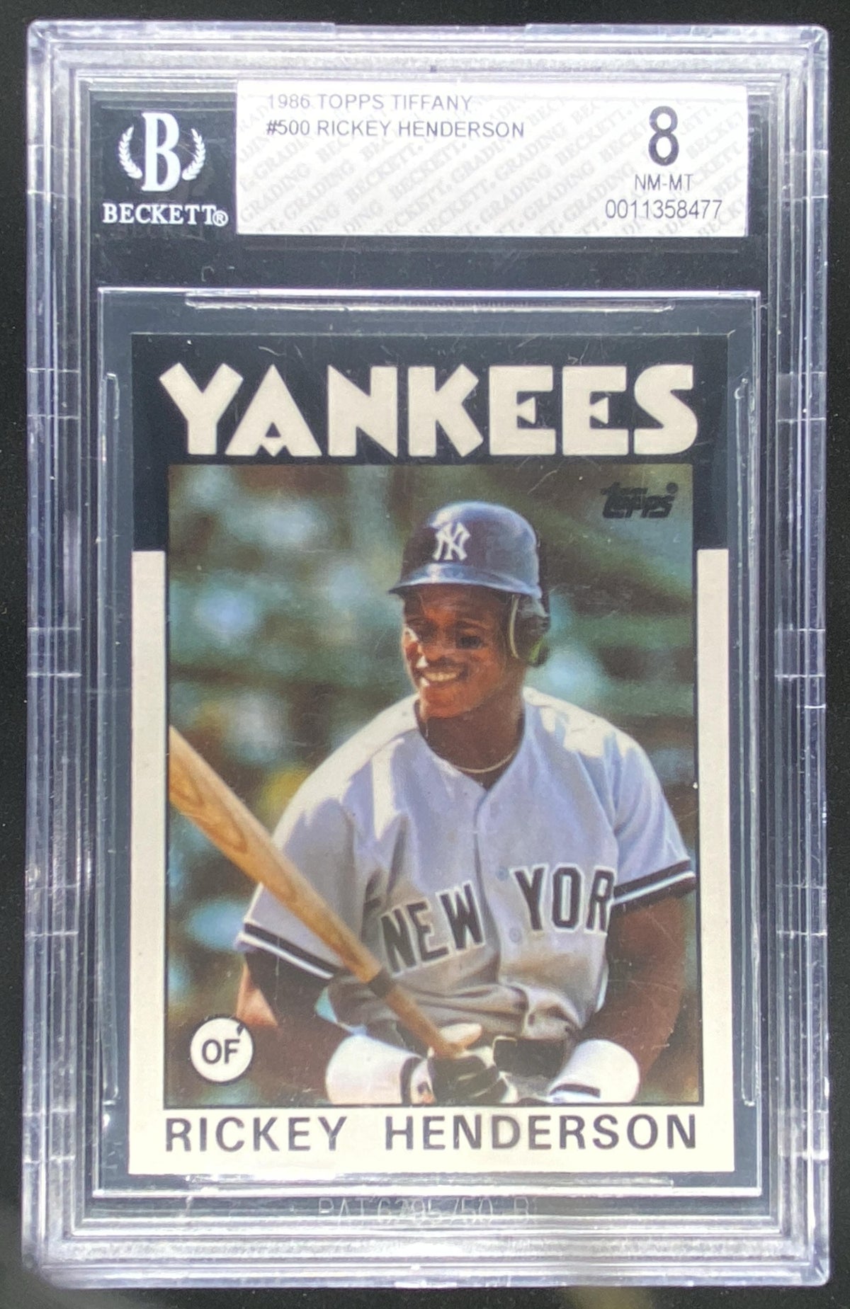 1986 Topps Collector's Edition Rickey Henderson graded BGS 8 trading card
