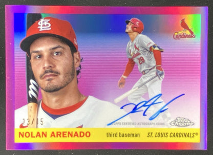 2025 Topps Chrome Platinum Anniversary Nolan Arenado trading card