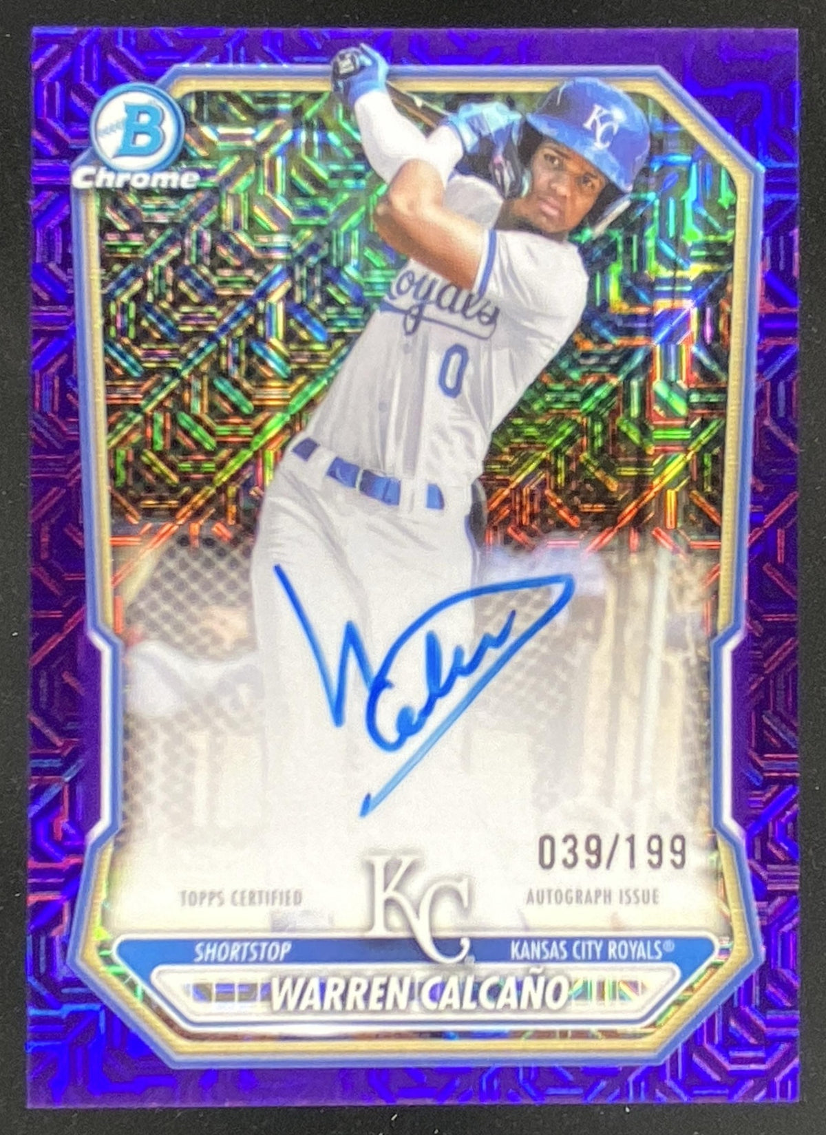 2026 Bowman Chrome Warren Calcano trading card