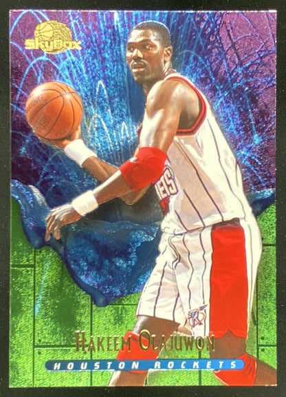 1995 Skybox Premium Hakeem Olajuwon trading card