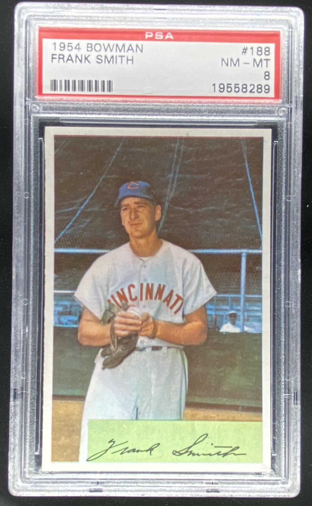 1954 Bowman Frank Smith #188 graded PSA 8 trading card