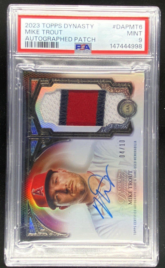 2023 Topps Dynasty Mike Trout #DAPMT6 graded PSA 9 trading card