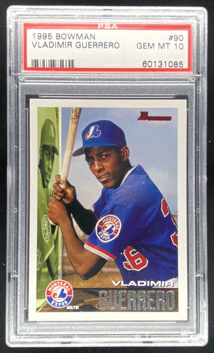1995 Bowman Vladimir Guerrero #90 graded PSA 10 trading card