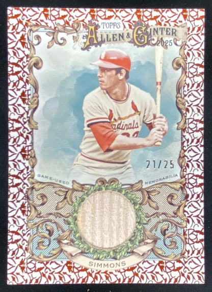 2025 Topps Allen & Ginter Ted Simmons #AGR-TS trading card