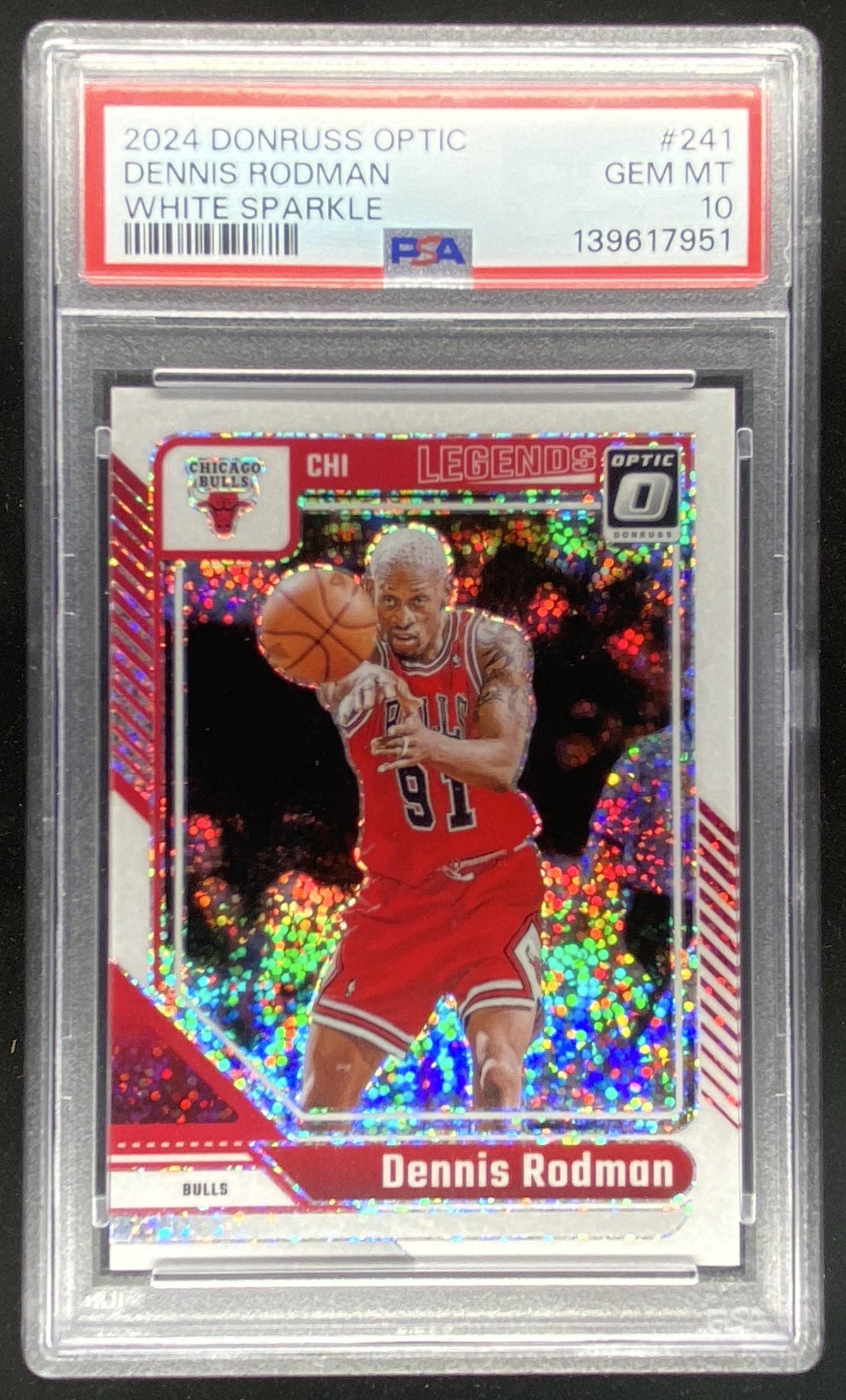 2024 Panini Donruss Optic Dennis Rodman #241 graded PSA 10 trading card