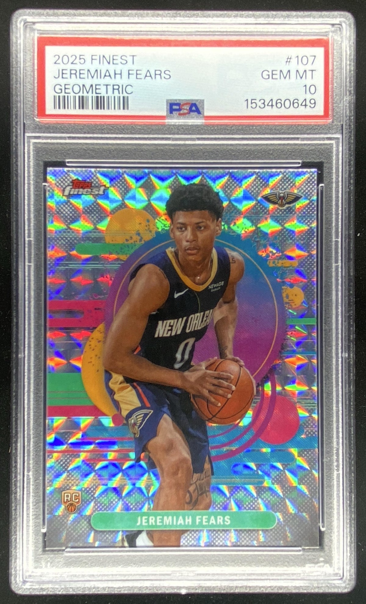2025 Topps Finest Jeremiah Fears #107 graded PSA 10 trading card