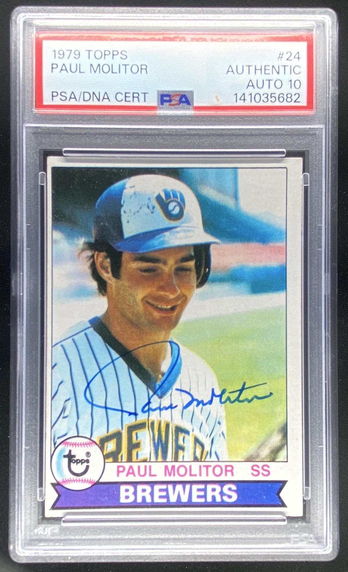 1979 Topps Paul Molitor PSA authenticated autograph graded 10 trading card