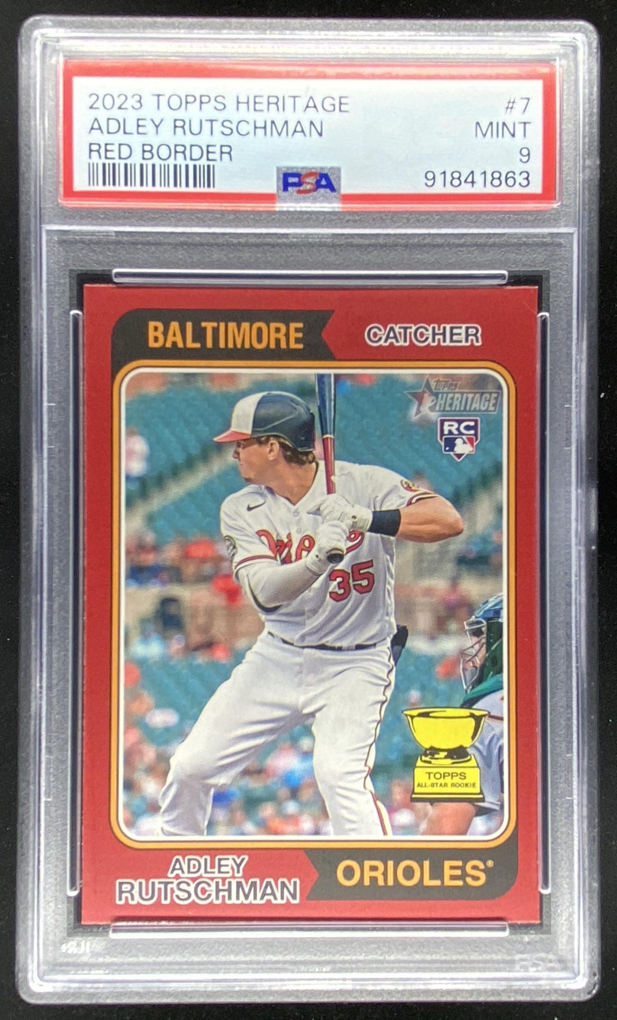 2023 Topps Heritage Adley Rutschman #7 trading card