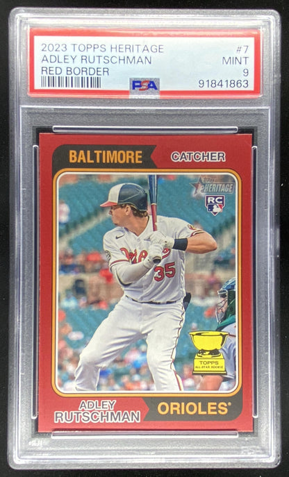 2023 Topps Heritage Adley Rutschman #7 trading card