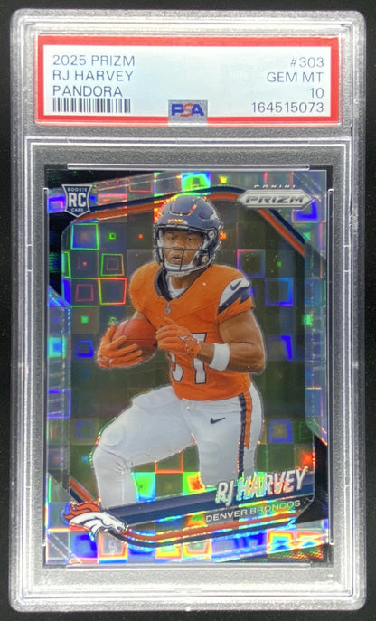 2025 Panini Prizm RJ Harvey #303 graded PSA 10 trading card