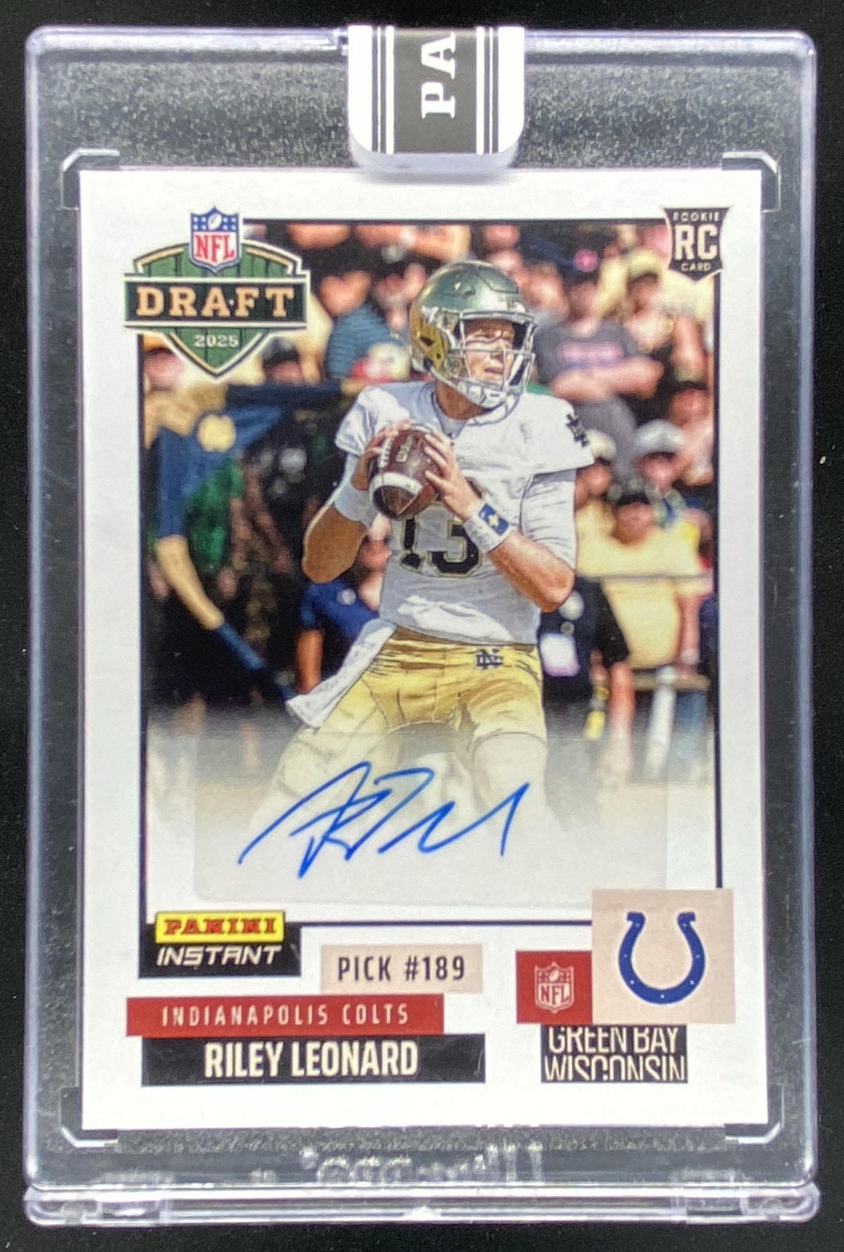 2025 Panini Instant NFL Draft Night Riley Leonard #NFLDN-40 trading card