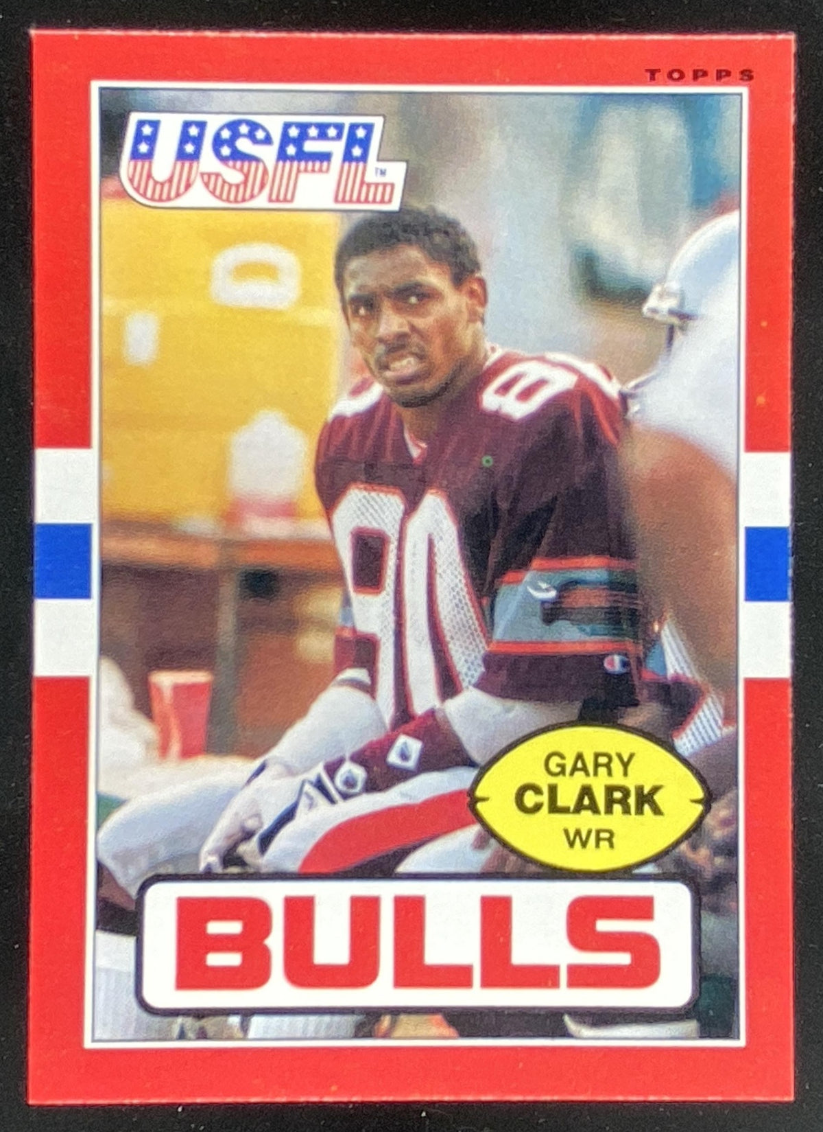 1985 Topps USFL Gary Clark #49 trading card