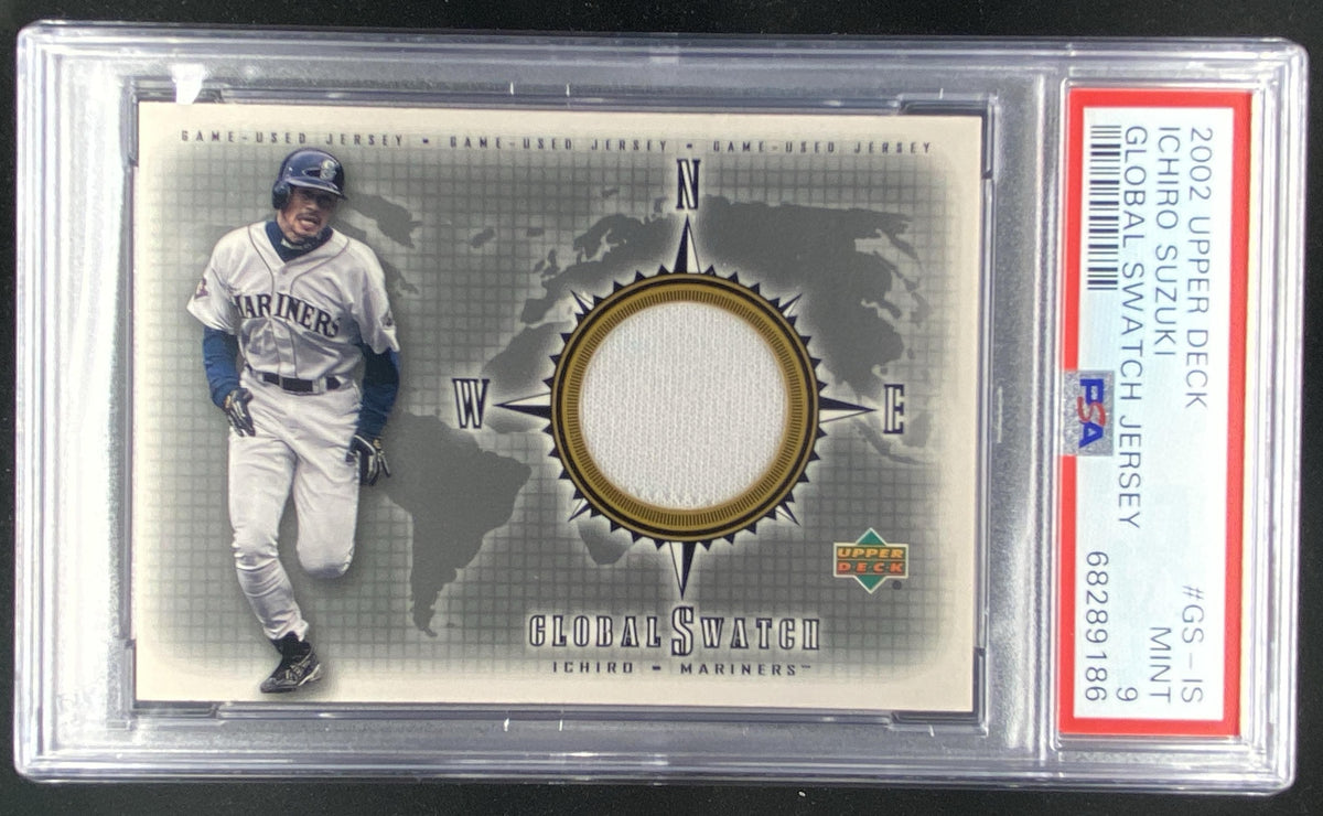 2002 Upper Deck Global Swatch Ichiro Suzuki #GS-IS graded PSA 9 trading card