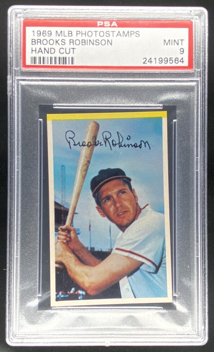 1969 MLB Photostamps Brooks Robinson graded PSA 9 trading card