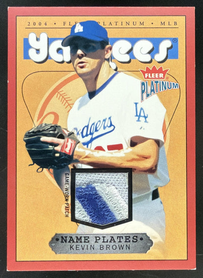 2004 Fleer Platinum Nameplates Kevin Brown trading card