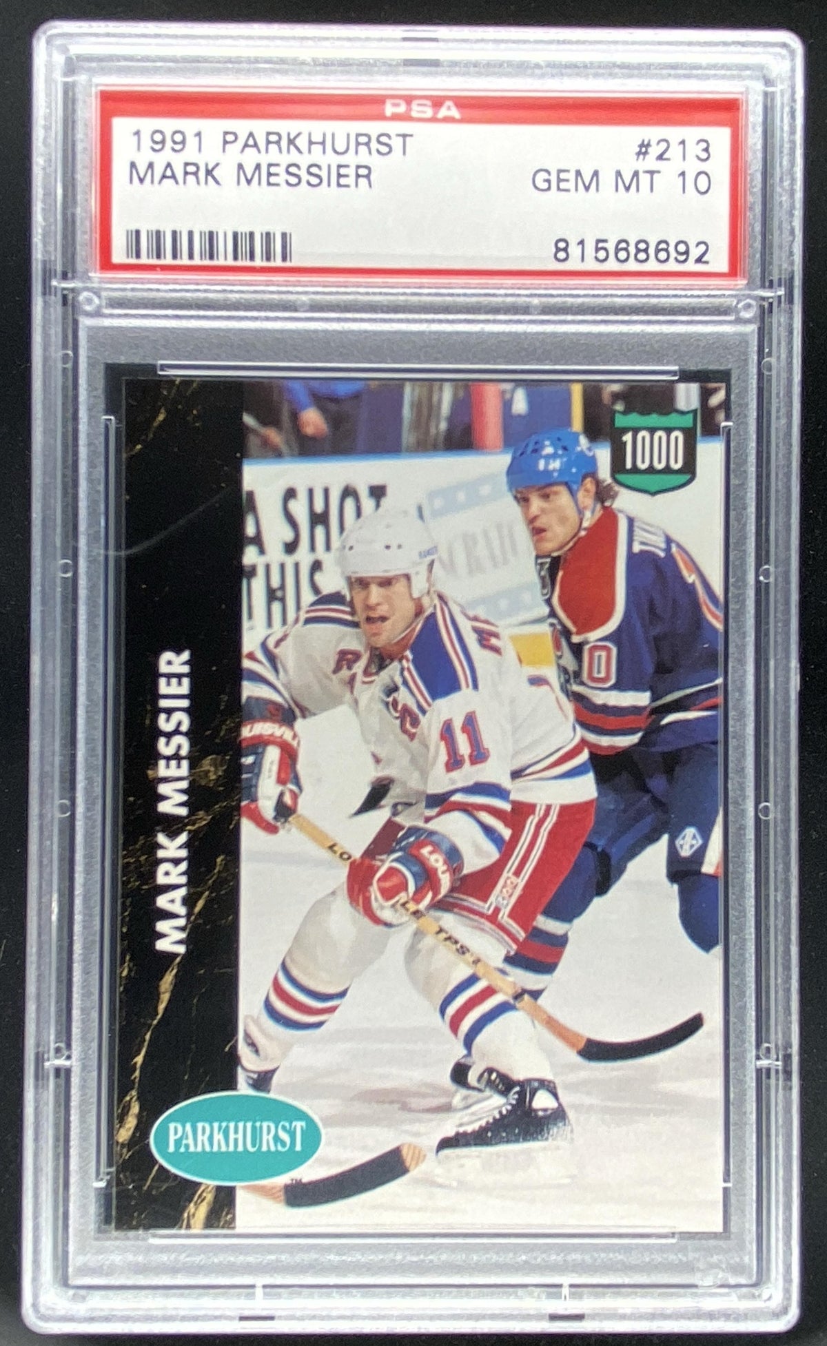 1991 Parkhurst Mark Messier #213 graded PSA 10 trading card