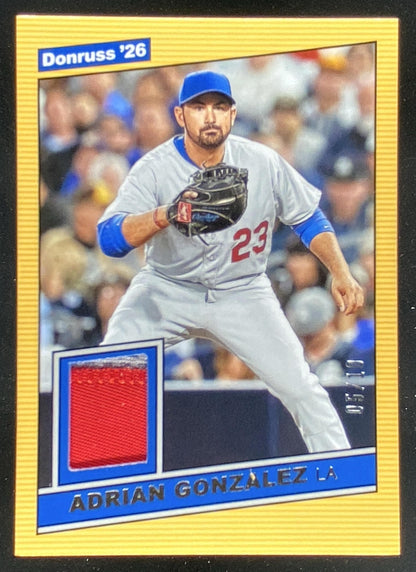 2026 Panini Donruss Adrian Gonzalez #RM-AG trading card