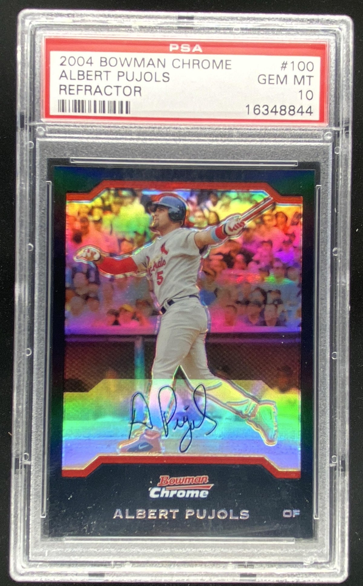 2004 Bowman Chrome Albert Pujols #100 graded PSA 10 trading card