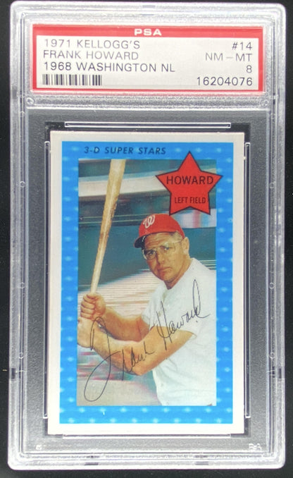 1971 Kellogg's 3-D Super Stars Frank Howard #14 graded PSA 8 trading card
