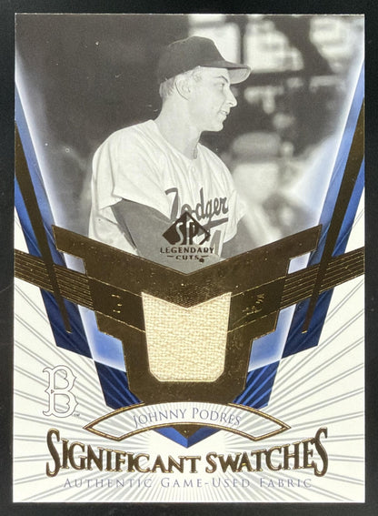 2004 SP Legendary Cuts Significant Swatches Johnny Podres trading card
