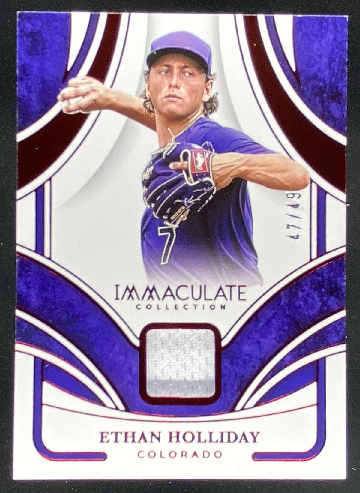 2026 Panini Immaculate Collection Ethan Holliday #MEM-EH trading card