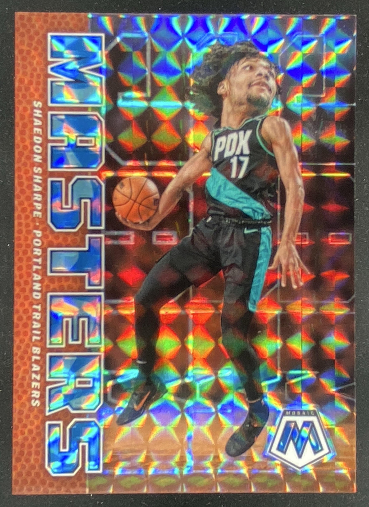 2022 Panini Mosaic Shaedon Sharpe trading card