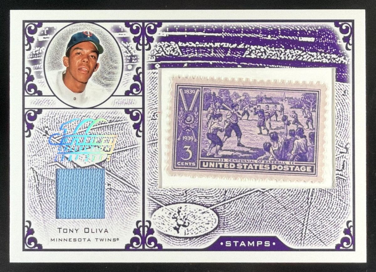 2005 Leaf Century Stamps Tony Oliva trading card