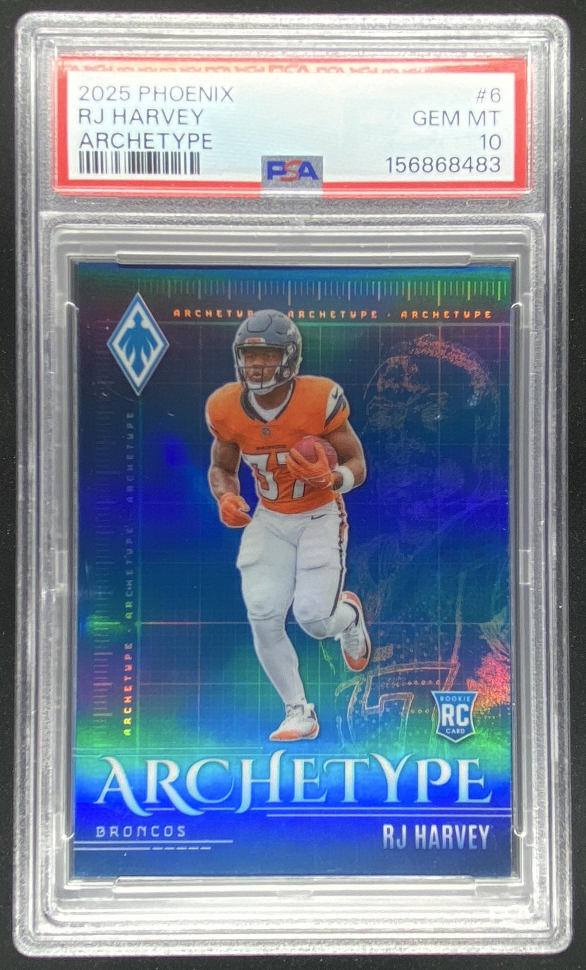 2025 Panini Phoenix RJ Harvey #6 graded PSA 10 trading card