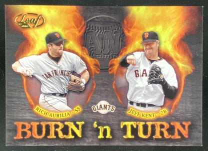 2002 Leaf Jeff Kent / Rich Aurilia #BT-8 trading card