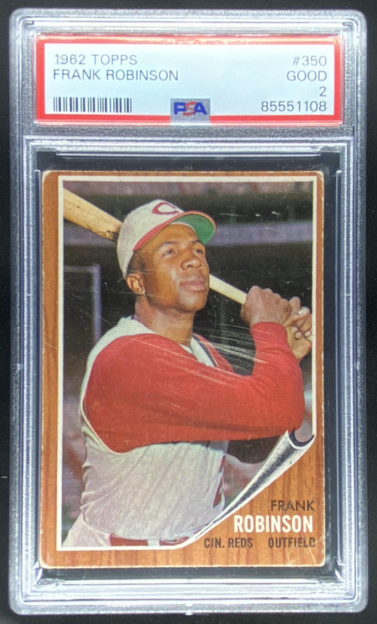 1962 Topps Frank Robinson #350 graded PSA 2 trading card