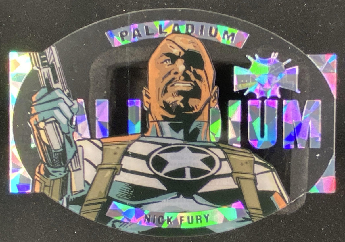 2021 Skybox Metal Universe Marvel Spider-Man Nick Fury trading card