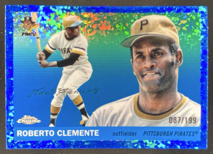 2025 Topps Chrome Platinum Roberto Clemente trading card