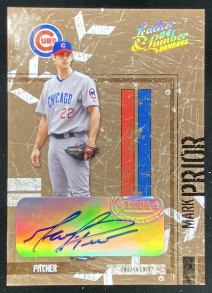 2004 Donruss Leather & Lumber Mark Prior #32 trading card